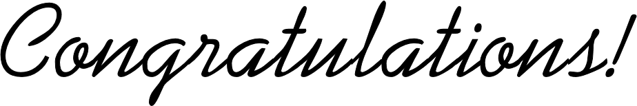 Congratulations With Transparent Background (924x154)