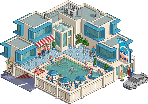 Game Art - Isometric Pixel Art Building (541x381)