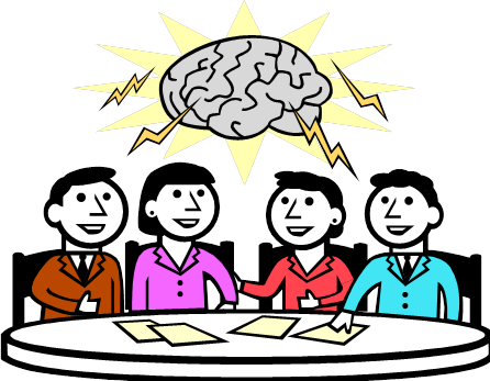 Fellowship Dinner Brainstorming - School Based Management Clipart (446x347)