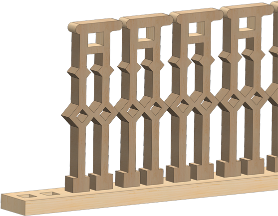 Railing - Dollhouse Railing (591x500)