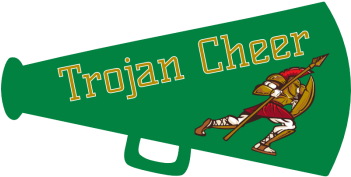 Trojan Cheer Decal - Cartoon (350x350)