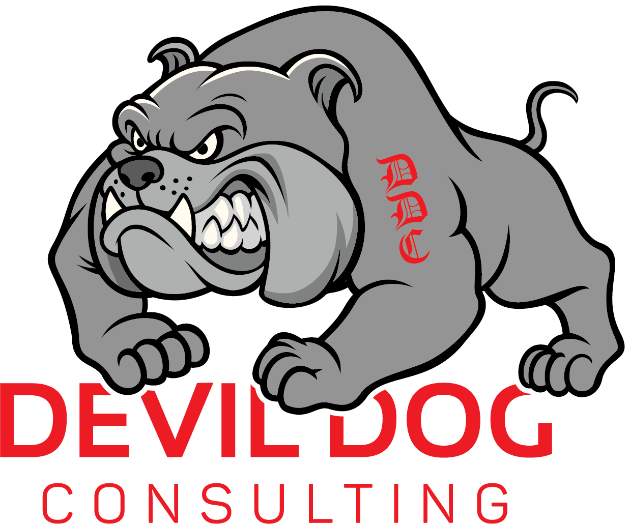 Devil Dog Consulting - Decal Stickers Beware The Bulldog Attack Sign Motorbike (1238x1030)