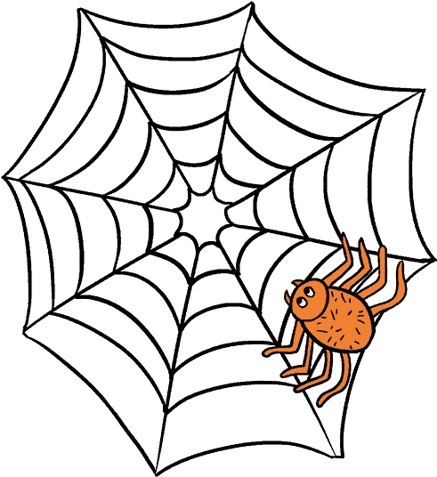 Drawn Spider Internet - Draw A Spider Web (678x600)