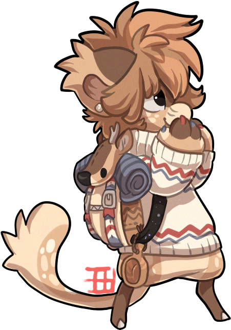 Roe Deer By Griffsnuff - Cartoon (487x666)