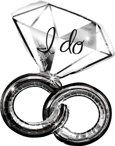 I Do Wedding Ring Foil Balloon 30" - Do Balloon (500x500)