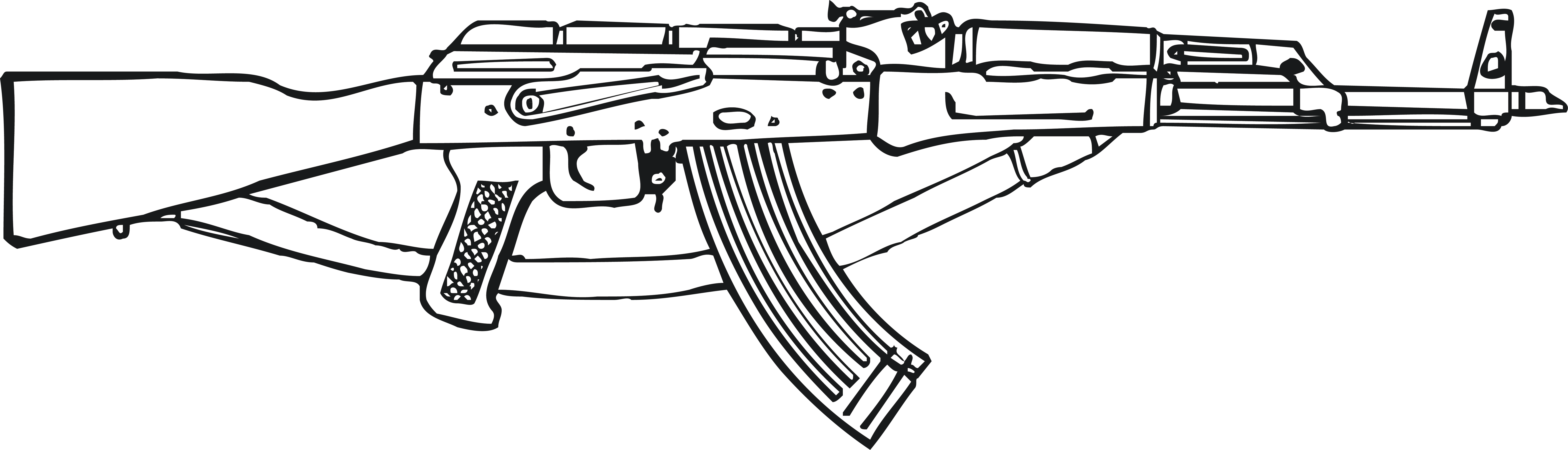 Trigger Machine Gun Weapon Euclidean Vector - Machine Gun (7023x2016)