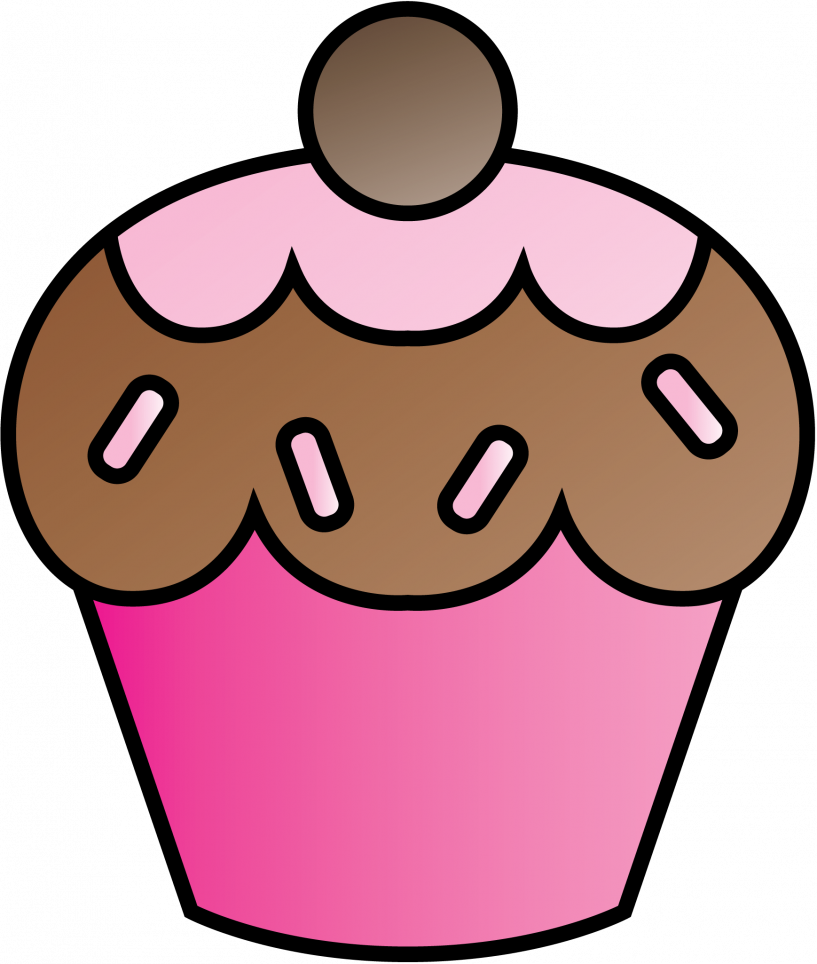 Cute Cupcake Clipart (817x964)