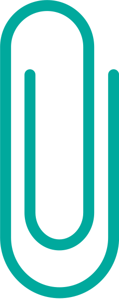 Turquoise Blue Paper Clip Vector Data - Green (239x600)