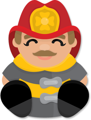 Fireman Cuddly Friend - Firefighter (308x406)