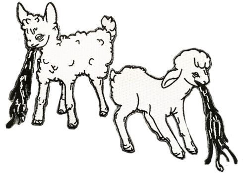 Two Sick Lambs Getting Sick - Cartoon (500x500)