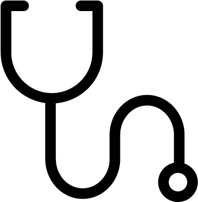 Stethoscope Outline Variant Vector - Stethoscope Vector Icon (400x400)