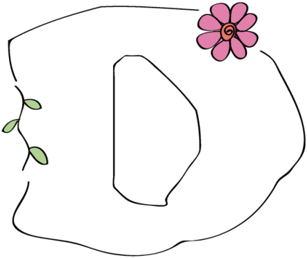 Flor D - Alphabet (477x398)