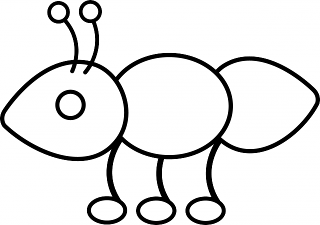Fable - Clipart - Ants Drawing (640x450)