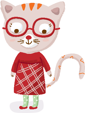 Popup Cat Glasses - Cartoon (348x450)