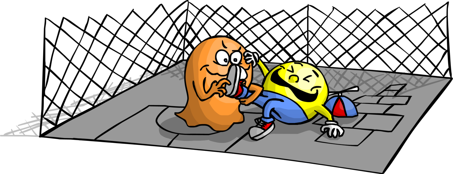 Pac-man By Ashumbesher - Cartoon (1443x554)