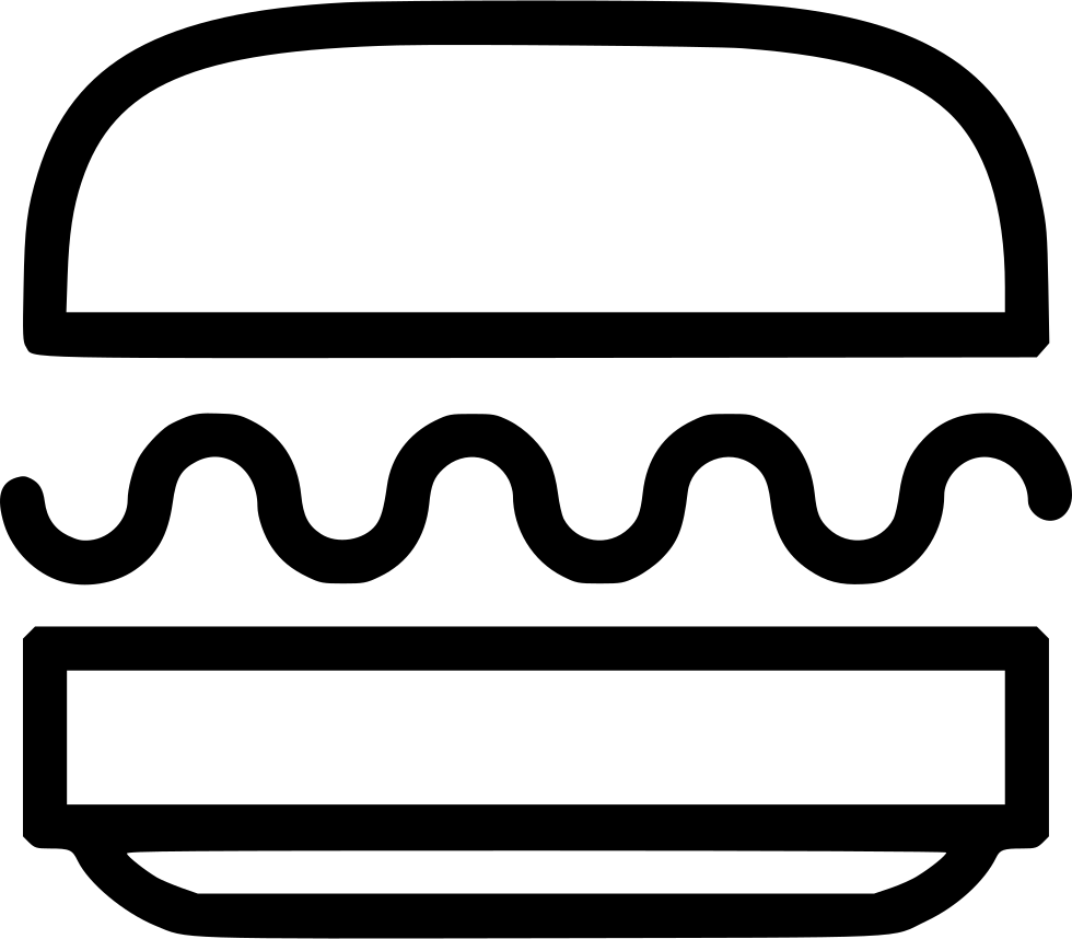 Hamburger Comments - Burger Line Icon Png (980x858)