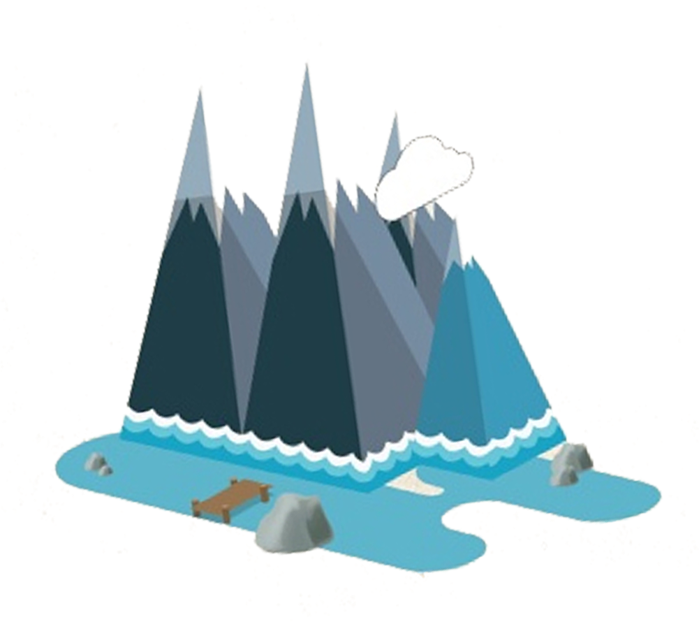 Blue Mountain Drawing - Cartoon (1000x996)