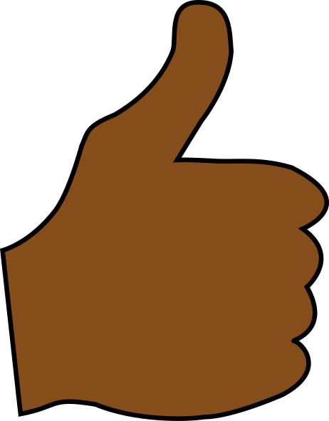 Thumbs Up Clipart Brown (462x592)