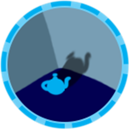 A Lone Blue Teapot - Circle (420x420)