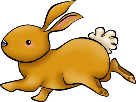 Brown Rustic Rabbit Running - Brown Rustic Rabbit Running (461x347)