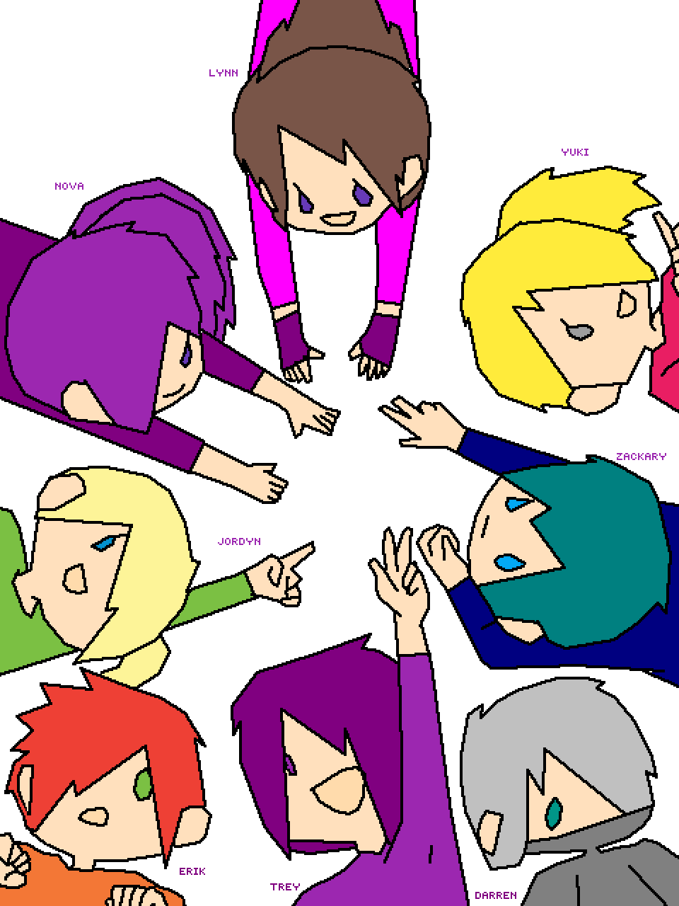 Group Huddle - Cartoon (960x1280)