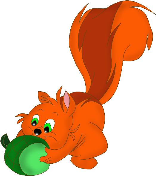 Red Squirrel Clipart Squirrell - Clip Art (600x600)