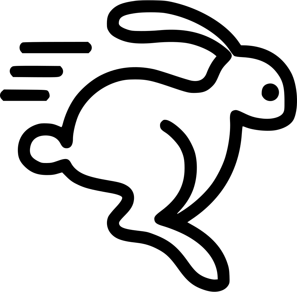 Running Rabbit Comments - Slow To Fast Icon (980x962)