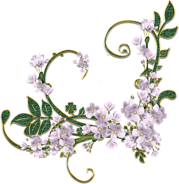 Forgetmenot - Frames - Coin De Page Fleur (600x619)