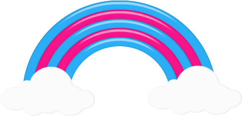 Rainbow Drawing Cloud - Cartoon (500x502)