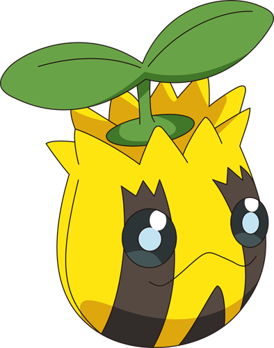 Stats, Moves, Evolution - Sunkern Png (394x500)
