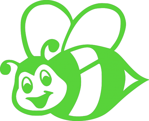Please Note That The White Image Is A White Sticker - Bumble Bee Clip Art (500x404)