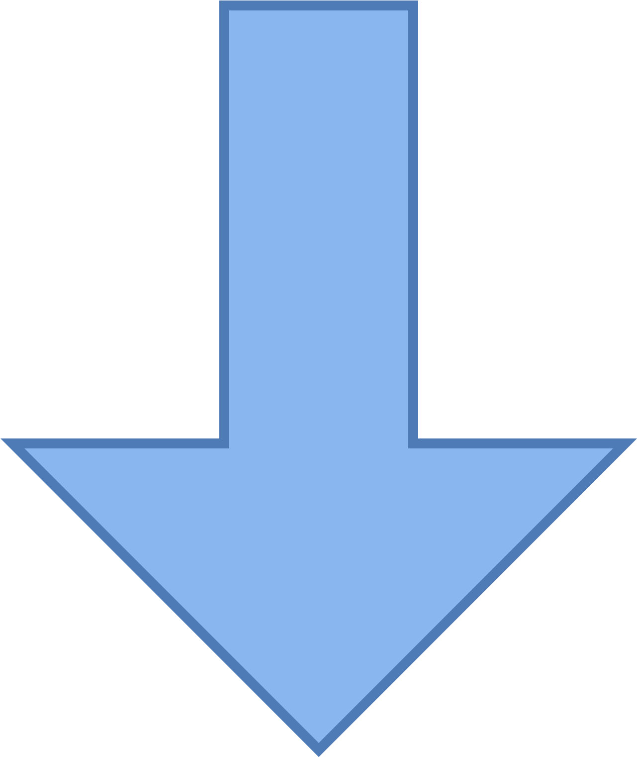 Blue Arrow Pointing Down (1600x1600)