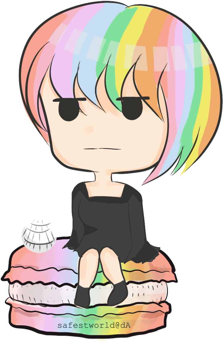 Macaron Clipart Chibi - Cartoon (1024x1259)