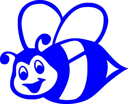 Please Note That The White Image Is A White Sticker - Bumble Bee Clip Art (500x404)
