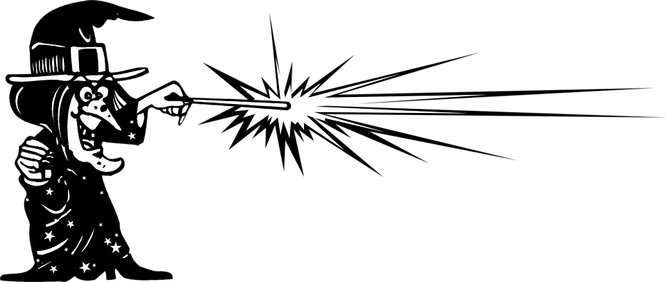 Witch - Magic Wand Clip Art (958x407)
