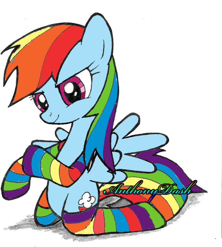 Rainbow Dash Socks By Anthonydash - Cartoon (800x870)