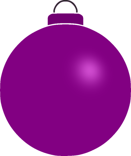 Plain Violet Bauble - Clip Art (633x750)
