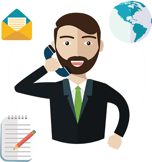 Audata Support - Management Background Vector (500x531)
