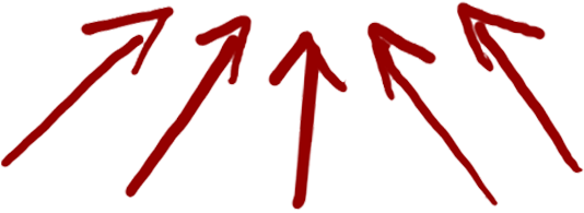 Drawn Arrow Single - Red Hand Drawn Arrows (573x283)