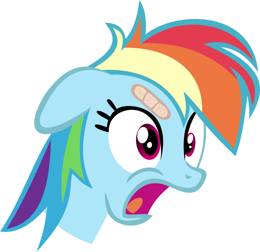 Rainbow Dash's Face - Cartoon (900x874)
