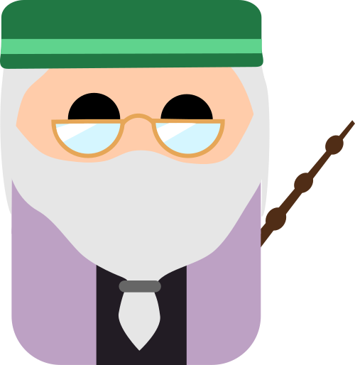 Albus Dumbledore - Cartoon (500x514)