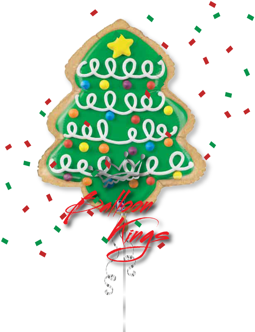 Christmas Tree - 25" Foil Shape Balloon Christmas Tree Cookie - Mylar (1280x1280)