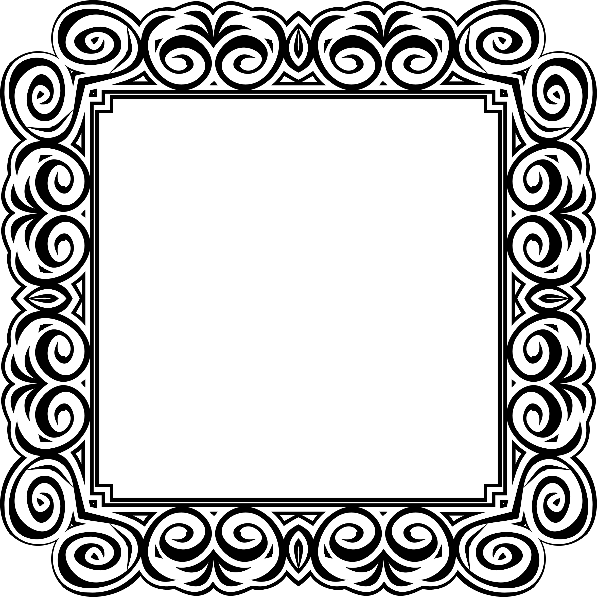 Black Frame Design 2 - Black Design Frames Png (2354x2354)