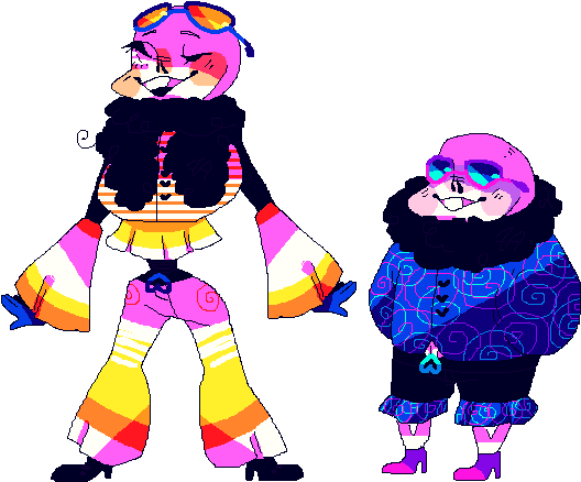Sans N Papyrus Disco By Afroclown - Disco (545x450)
