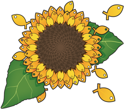 Fish Flower - Fish With Flower (400x356)