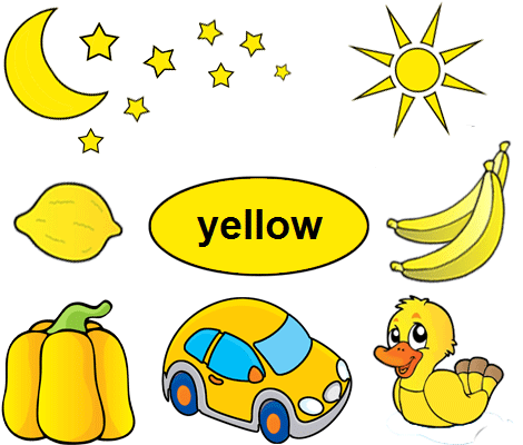 Yellow Things Clipart - Yellow Objects For Preschool (478x399)