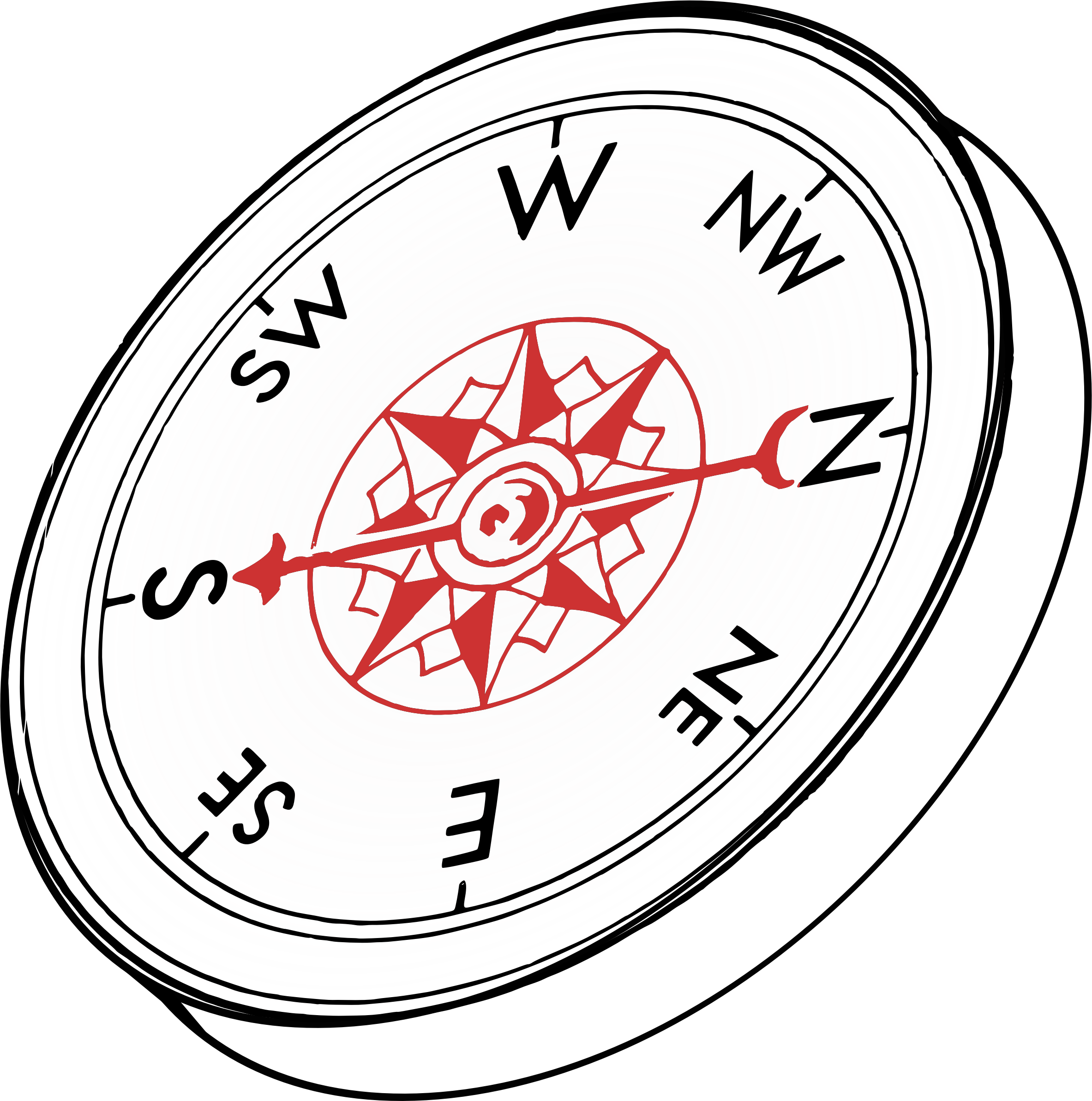 Big Image - Compass Clipart (2366x2385)
