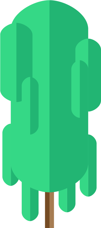 Flat Design Abstract Tree - Flat Design Tree Png (349x783)
