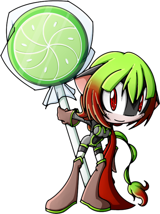 Lime Lollipop *o* - Cartoon (577x763)