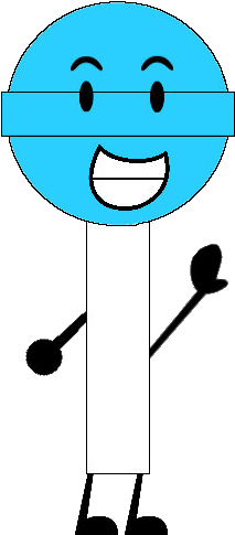 Blue Raspberry Lollipop - Smiley (259x511)